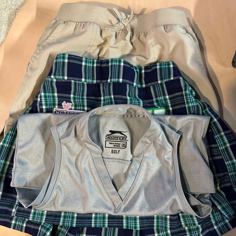Kids 3 piece set - 2 skirts one top bundle